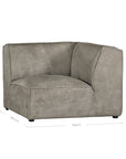 Manson Modular Sofa | Buffalo Leather | Earthy Grey Uniqwa Collections