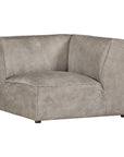 Manson Buffalo Leather Modular Sofa | Earthy Grey Corner Seat Uniqwa Collections