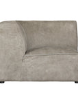 Manson Buffalo Leather Modular Sofa | Earthy Grey Uniqwa Collections