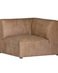 Manson Modular Buffalo Leather Sofa | Mushroom Brown Corner Seat Uniqwa Collections