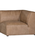 Manson Modular Buffalo Leather Sofa | Mushroom Brown Uniqwa Collections