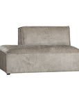 Manson Buffalo Leather Modular Sofa | Earthy Grey Left Side Chaise Uniqwa Collections