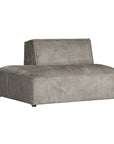 Manson Modular Sofa | Buffalo Leather | Earthy Grey Left Side Chaise Uniqwa Collections