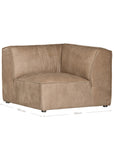 Manson Buffalo Leather Modular Sofa | Enoki Brown Uniqwa Collections