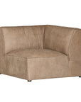 Manson Buffalo Leather Modular Sofa | Enoki Brown Corner Seat Uniqwa Collections