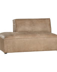 Manson Buffalo Leather Modular Sofa | Enoki Brown Left Side Chaise Uniqwa Collections