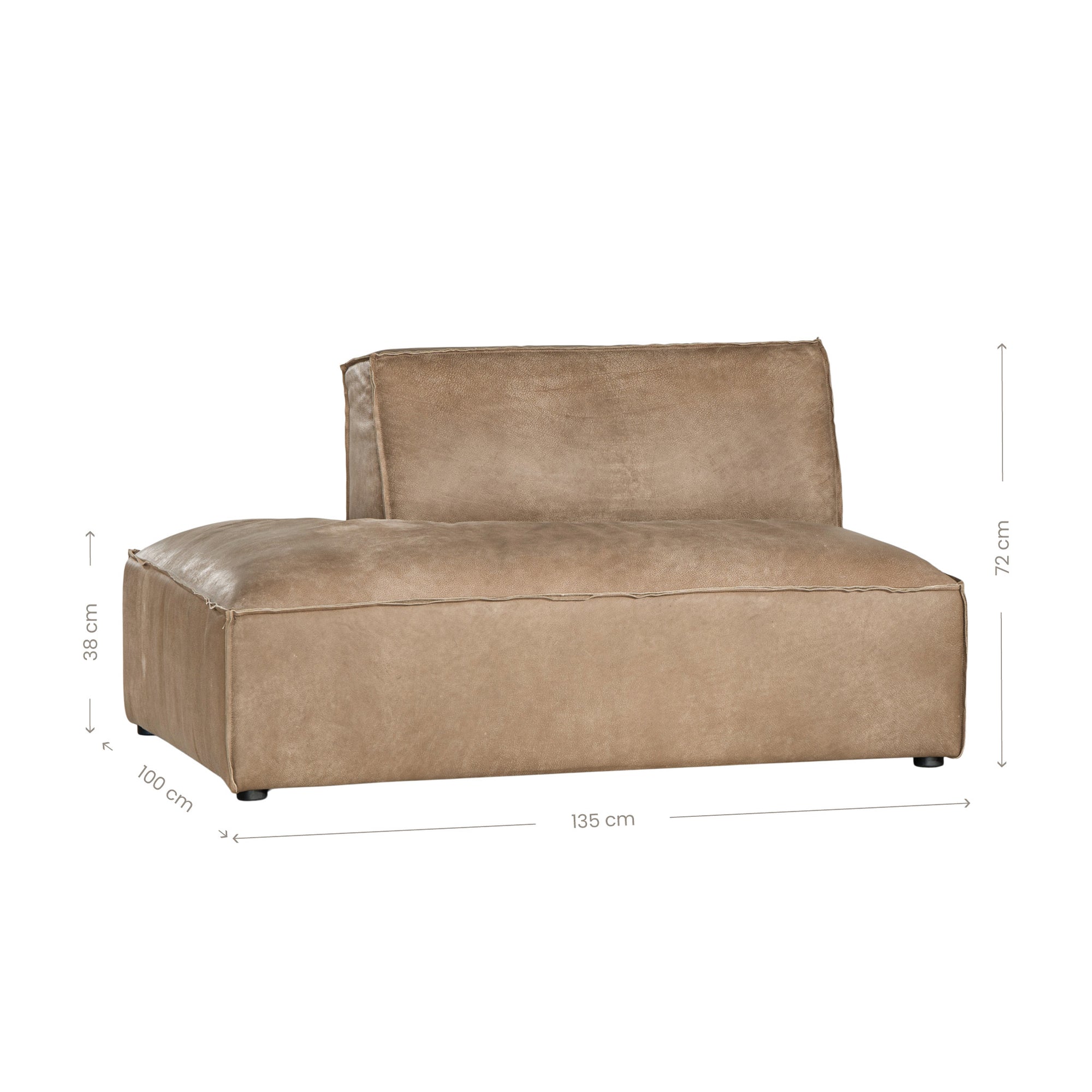 Manson Buffalo Leather Modular Sofa | Enoki Brown Uniqwa Collections