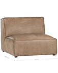 Manson Buffalo Leather Modular Sofa | Enoki Brown Uniqwa Collections
