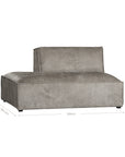 Manson Modular Sofa | Buffalo Leather | Earthy Grey Uniqwa Collections