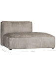 Manson Buffalo Leather Modular Sofa | Earthy Grey Uniqwa Collections