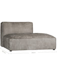 Manson Modular Sofa | Buffalo Leather | Earthy Grey Uniqwa Collections