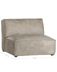 Manson Buffalo Leather Modular Sofa | Earthy Grey Uniqwa Collections