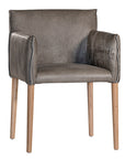 Mayan Armchair | Buffalo Leather Stormy Grey Uniqwa Collections