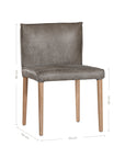 Mayan Dining Chair | Buffalo Leather | Stormy Grey Uniqwa Collections