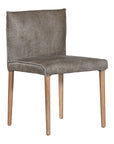 Mayan Dining Chair | Buffalo Leather | Stormy Grey Uniqwa Collections