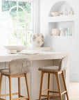 Trulli Barchair | Buffalo Leather | Earthy Grey Uniqwa Collections
