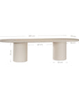 Mukalla Oval Dining Table 2.6 Metre Uniqwa Collections