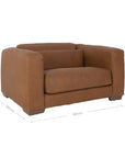Mukuru Sofa | One Seater | Leather | Cera Brown Uniqwa Collections