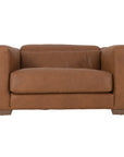 Mukuru Sofa | One Seater | Leather | Cera Brown Uniqwa Collections