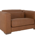 Mukuru Sofa | One Seater | Leather | Cera Brown Uniqwa Collections