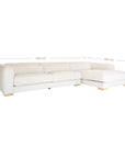 Mukuru Sofa | Right-Hand Chaise | Natural Uniqwa Collections