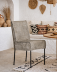 Nadi Dining Chair | Buffalo Leather | Earthy Grey Uniqwa Collections