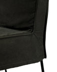 Nadi Dining Chair | Moss Black Canvas Uniqwa Collections