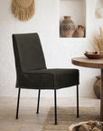 Nadi Dining Chair | Moss Black Canvas Uniqwa Collections