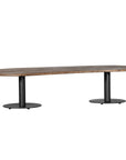 Palm Beach Coffee Table 1.8m Oval Coffee Table Top Black Uniqwa Collections