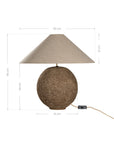 Sabi Table Lamp | Sculptural Composite | Dark Roast | Small Uniqwa Collections
