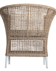 Sanctuary Outdoor Dining Chair | Natural with White Legs Uniqwa Collections