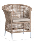 Sanctuary Outdoor Dining Chair | Natural with White Legs Uniqwa Collections