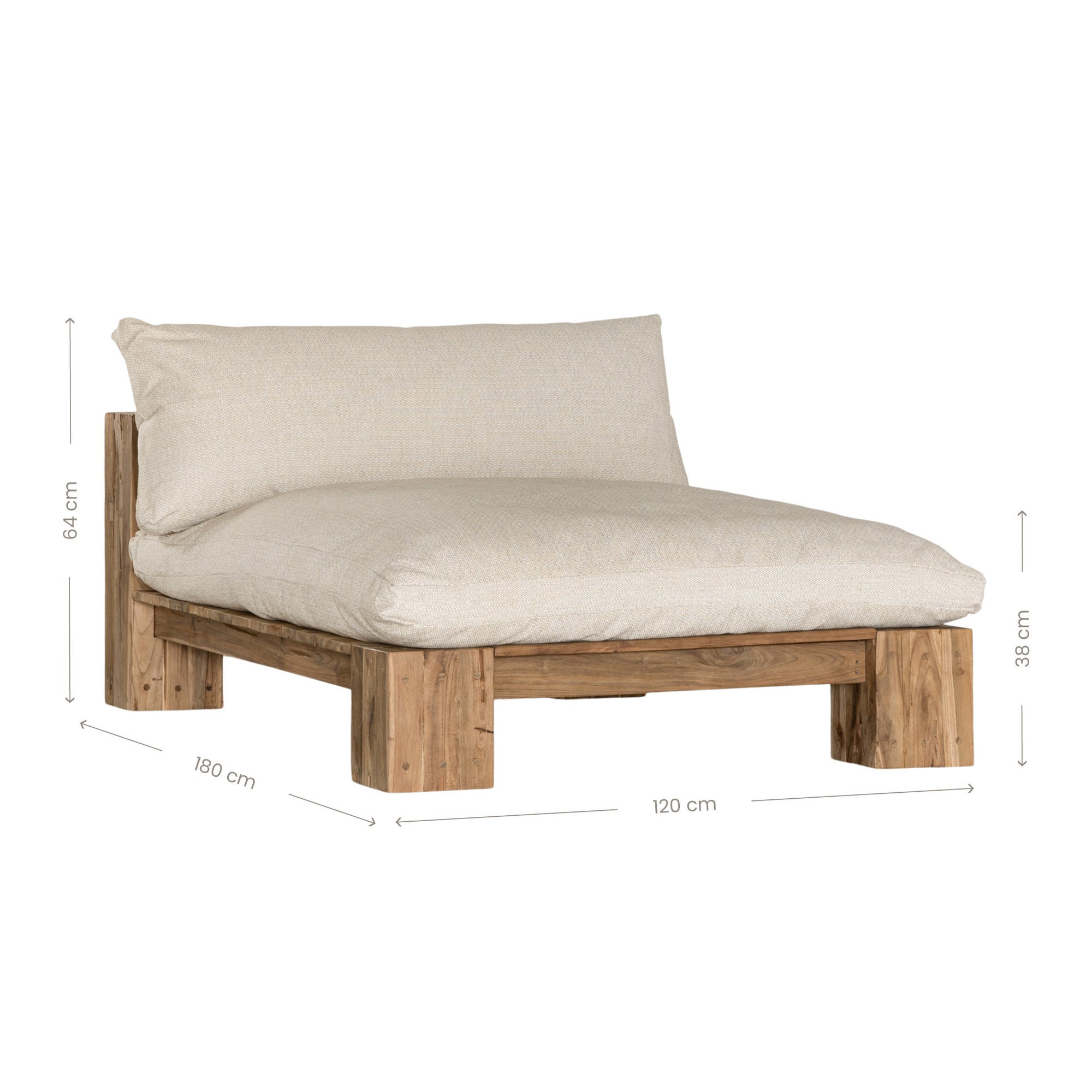 Simbah Sofa Chaise | Luxury Natural Uniqwa x Lauren Eloise
