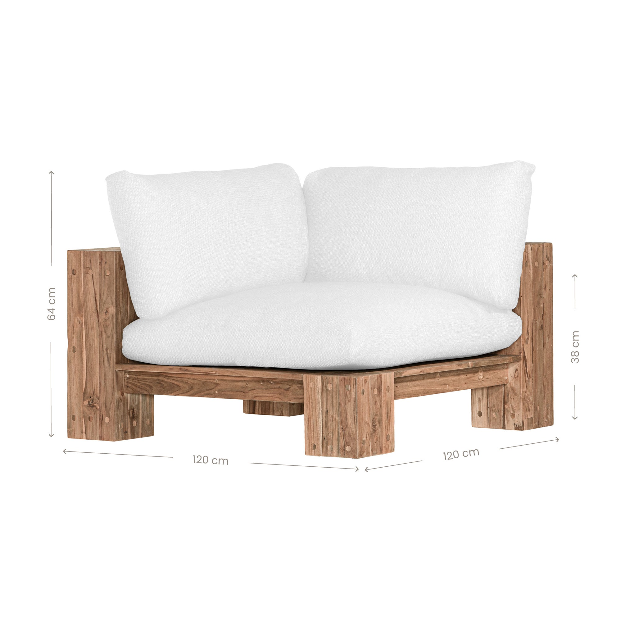 Simbah Sofa Cover Corner | Luxury White Uniqwa x Lauren Eloise