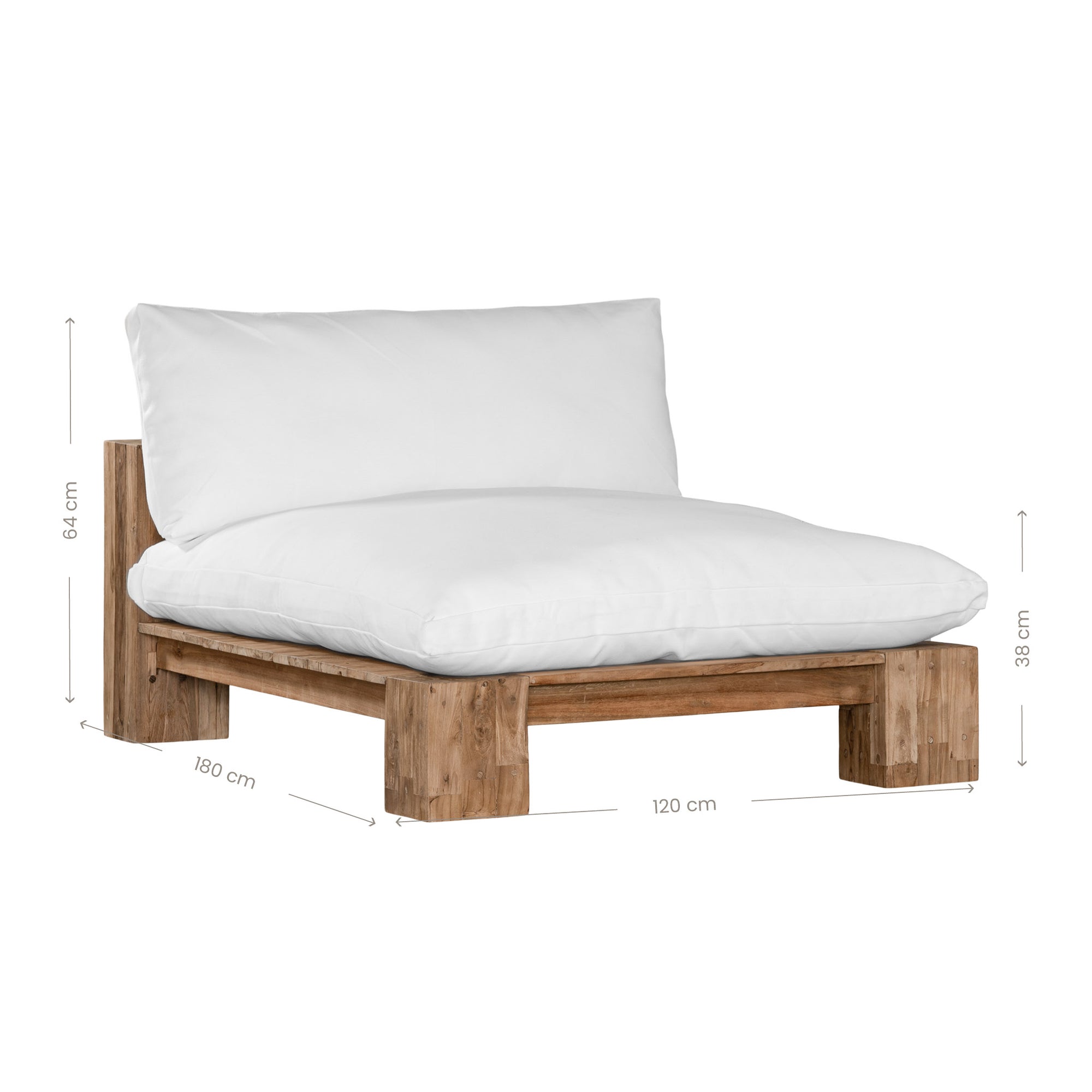 Simbah Sofa Cover Chaise | Luxury White Uniqwa x Lauren Eloise
