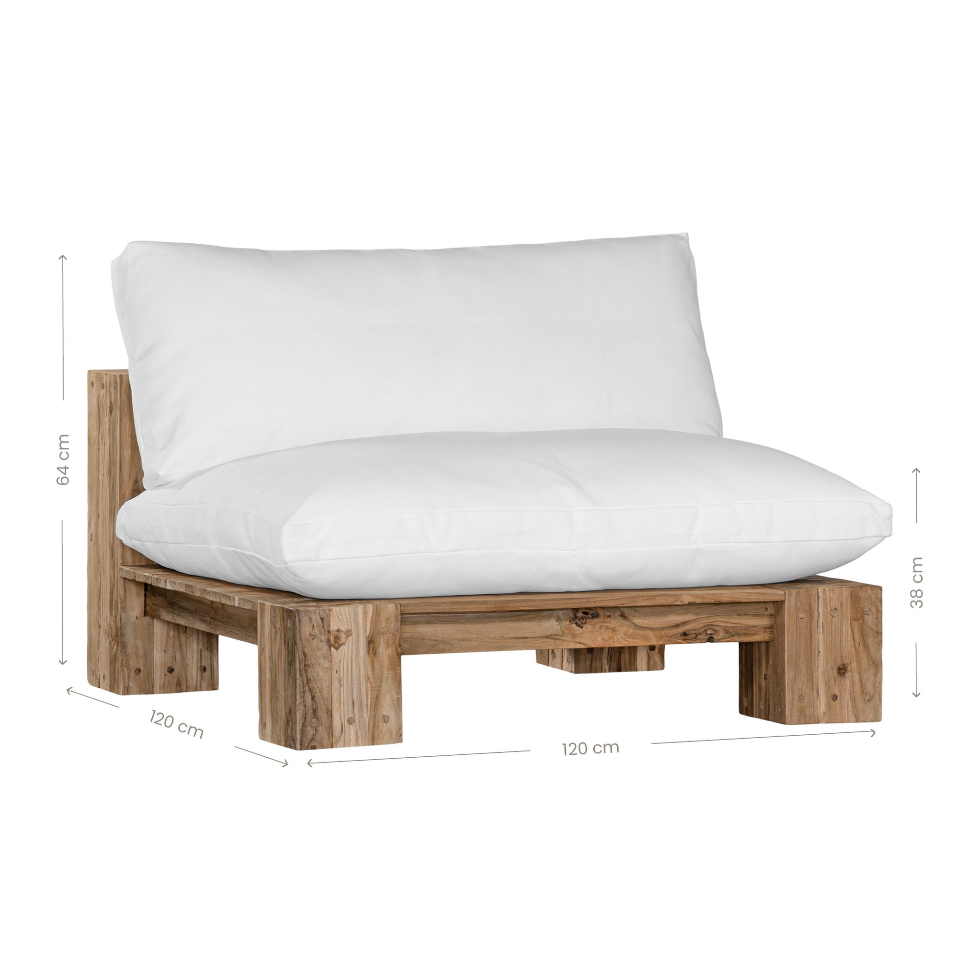 Simbah Sofa Cover Single Seater | Luxury White Uniqwa x Lauren Eloise