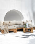 Simbah Sofa Single Seater | Luxury Natural Uniqwa x Lauren Eloise