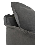 Singita Slipcover | One Seater | Nia Stitching Charcoal Uniqwa Collections