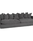 Singita Sofa | Four Seater Classic Stitching Charcoal Uniqwa Collections