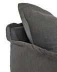 Singita Slipcover | Three Seater | Nia Stitching Charcoal Uniqwa Collections