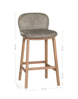 Trulli Barchair | Buffalo Leather | Earthy Grey Uniqwa Collections