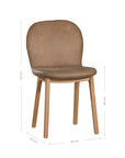 Trulli Dining Chair | Buffalo Leather | Mushroom Brown Uniqwa Collections
