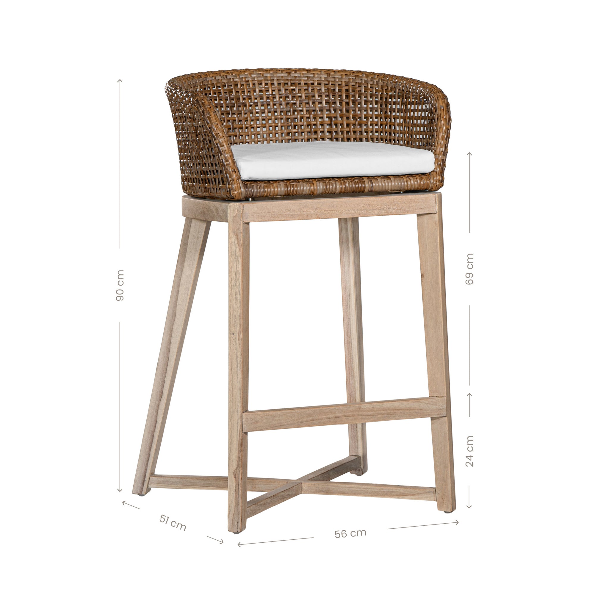 Tula Barchair | Polyrattan | Natural Uniqwa Collections