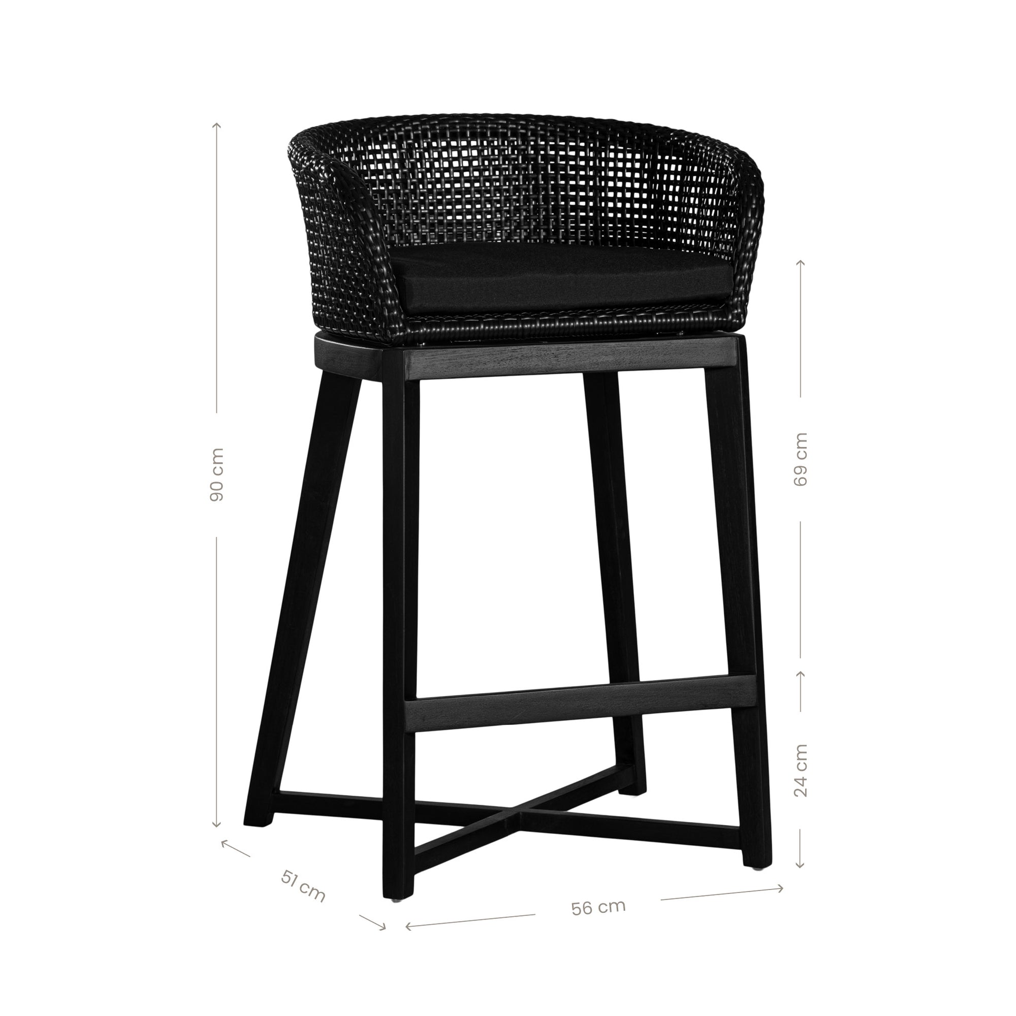 Tula Barchair | Black Uniqwa Collections