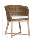 Tula Dining Chair | Polyrattan | Natural Uniqwa Collections