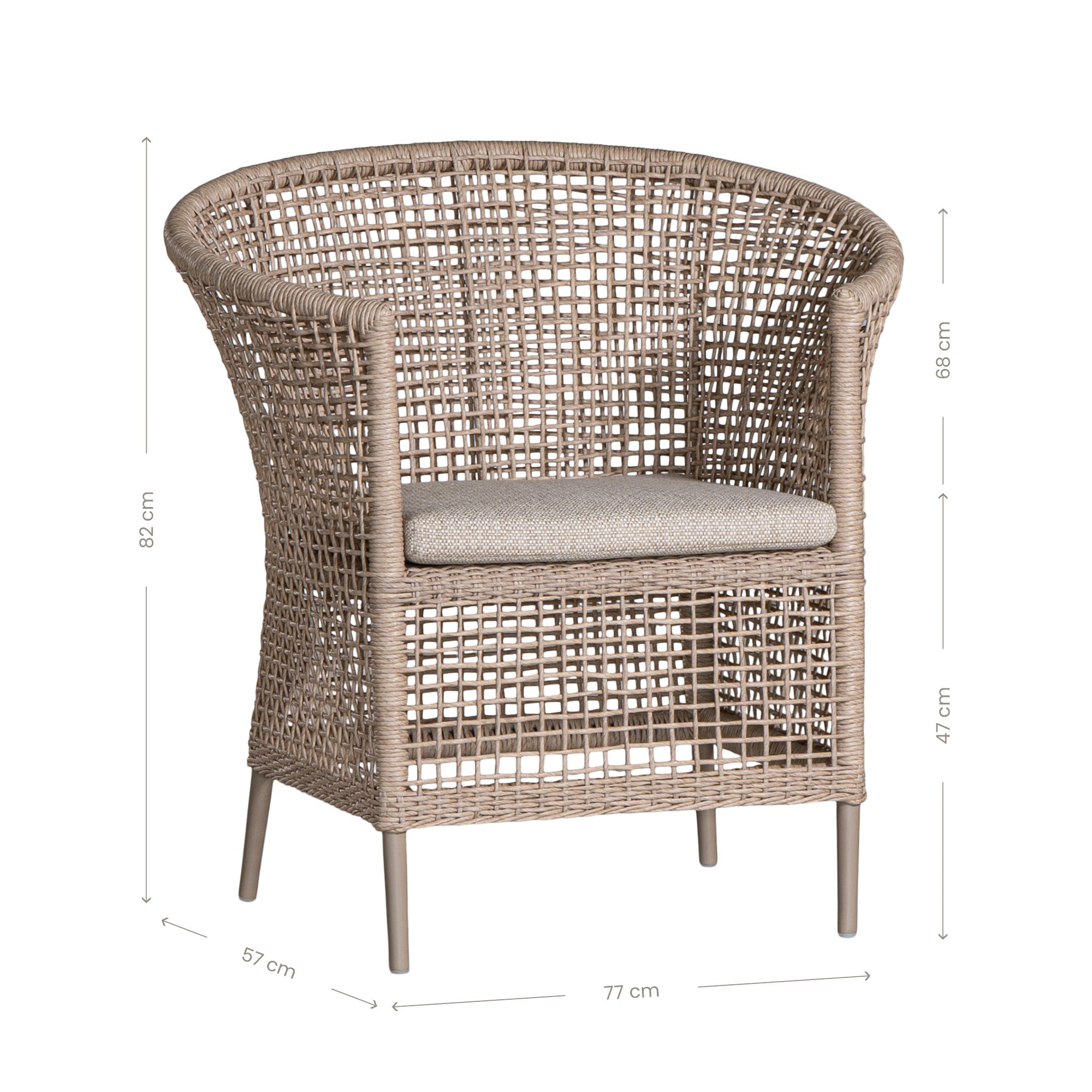 Sanctuary Outdoor Dining Chair | Natural Uniqwa Collections