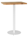 Casuarina Table Top | Square | Oak Bar Table Base | White Uniqwa Collections