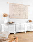 Bamboo Entertainment Unit | Six Door| White Designed by Charl van Heerden