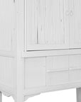 Bamboo Tall Cabinet | White Uniqwa Collections