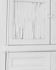 Bamboo Tall Cabinet | White Uniqwa Collections